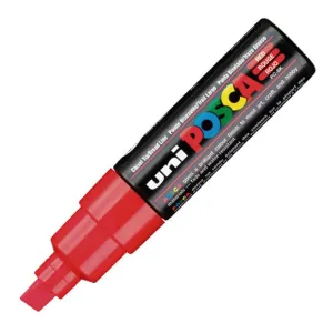 POSCA PC-8K ROJO PUNTA BISELADA 8,0MM MAK119462