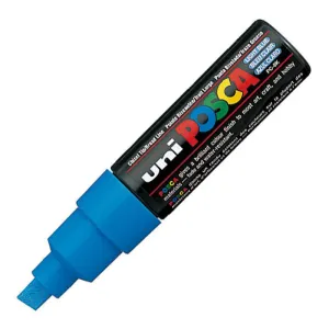 POSCA PC-8K AZUL CLARO 8.MM EXTRA GRUESO PUNTA BISELADA