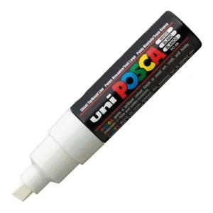 POSCA PC-8K BLANCO BLANCO PUNTA BISELADA 8,00MM MAK119468