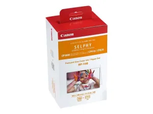 CANON RP-108 VALUE PACK ORIGINAL - 2X KITS DE TINTA DE 54 IMPRESIONES - 108 HOJAS DE PAPEL FOTO 100X148 MM (4X6) - 8568B001