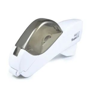 DISPENSADOR RAPESCO SUPACUT MANUAL CINTA CON AUTOCORTE BLANCO (INCLUYE 2 CINTAS)