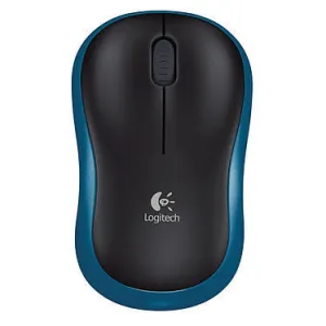 LOGITECH M185 RATON INALAMBRICO 1000DPI - 3 BOTONES - USO AMBIDIESTRO - COLOR NEGRO/AZUL