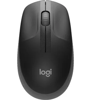 LOGITECH M190 FULL SIZE RATON INALAMBRICO USB 1000DPI - 3 BOTONES - GRAN TAMAÃ±O - USO AMBIDIESTRO - COLOR NEGRO/GRIS OSCURO