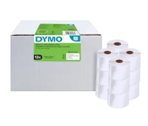 ETIQUETAS DYMO LABEL WRITER 54X101MM RL.220 UDS. PAPEL BLANCO ENVIO VALUE PACK DE 12 ROLLOS (13186)