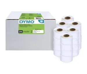 ETIQUETAS DYMO LABEL WRITER  28X89 MM RL.130 UDS. PAPEL BLANCO DIRECCION VALUE PACK 24 ROLLOS