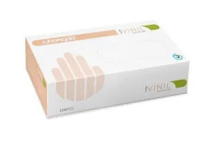 GUANTES RUBBEGOLD VINILO TALLA S CAJA DE 100