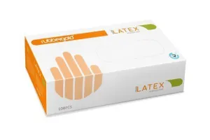 GUANTES RUBBEGOLD LATEX SIN POLVO TALLA S CAJA DE 100