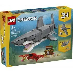 LEGO FEROZ TIBURON CON COFRE DEL TESORO