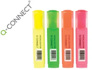 CONNECT PACK 4 MARCADORES FLUORESCENTES TRAZO 1-4 MM. COLORES SURTIDOS CS25837