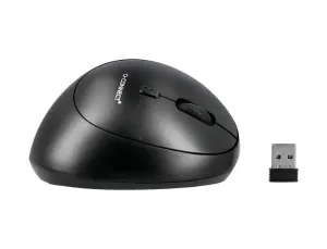 RATON Q-CONNECT OPTICO INALAMBRICO ERGONOMICO VERTICAL DPI 800/1200/1600 PILA AA NEGRO