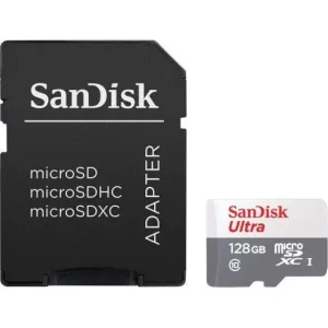 SANDISK ULTRA TARJETA MICRO SDXC 128GB UHS-I U1 CLASE 10 100MB/S + ADAPTADOR SD