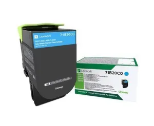 LEXMARK CS317/CS417/CS517/CX317/CX417/CX517 CYAN CARTUCHO DE TONER ORIGINAL - 71B20C0/71B0020
