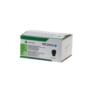 LEXMARK CS421/CS521/CS622/CX421/CX522/CX622/CX625 CYAN CARTUCHO DE TONER ORIGINAL - 78C20C0