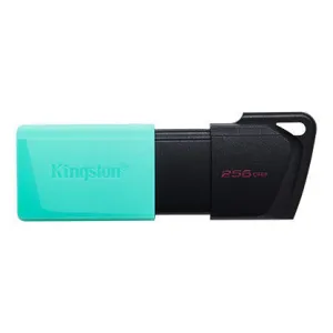 KINGSTON DATATRAVELER EXODIA M MEMORIA USB 256GB - USB 3.2 GEN 1 - CAPUCHON MOVIL - ENGANCHE PARA LLAVERO - COLOR NEGRO/TURQUESA (PENDRIVE)