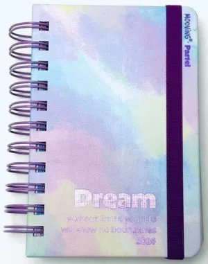 AGENDA ANUAL (2026) MOOVING PASTEL WIRE-O TAPA EXTRA CON GOMA 100X150 D/P