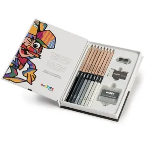 LAPICES DE GRAFITO CARIOCA PLUS SET DE DIBUJO (LAPICES, AFILALAPIZ Y GOMA DE BORRAR)