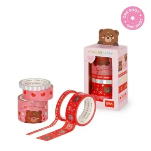 LEGAMI SAN VALENTIN SET DE 5 CINTAS ADHESIVAS DE PAPEL TEDDY BEAR TAP0011