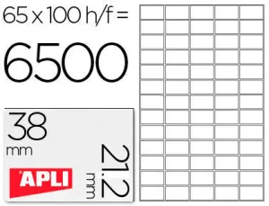 APLI ETIQUETAS APLI A4 38X21,2 100H 1283 MAK029846