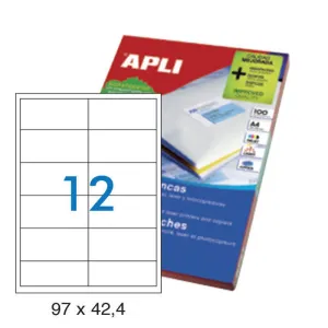 APLI ETIQUETAS APLI A4 97X42,4 100H 1288 MAK029850