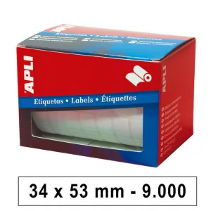 APLI ETIQUETAS ROLLO APLI ADSH 34X53/9000U 01694 MAK029212