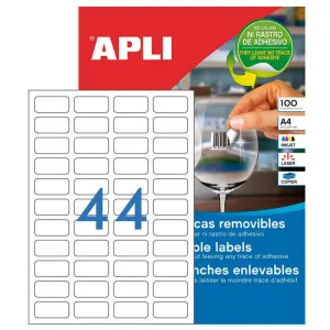 APLI ETIQUETAS APLI A4 48,5X25,4 REMV.100H 03054 MAK002071