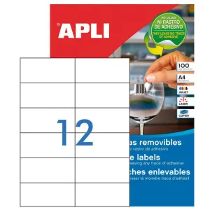 APLI ETIQUETAS APLI A4 97X42,4 REMV.100H 03057 MAK002074