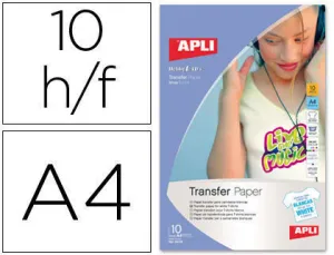 APLI PAPEL APLI A4 TRANSFER TEJID.BLAN.10H 04128 MAK029995