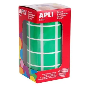 APLI GOMETS EN ROLLOS CUADRADO VERDE 020X020 AP04878