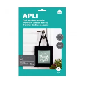 APLI PAPEL APLI A4 TRANFER TEJIDO OSCUR.5H 10247 MAK029994