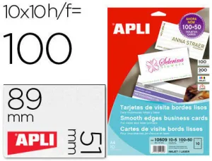 APLI TARJETA VISITA APLI A4 200G 15H/150U 106093 MAK002583