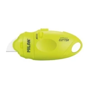 MILAN SERIE ACID CAPSULE CUTTER DE HOJA CERAMICA REEMPLAZABLE - TAMAÃ±O BOLSILLO - DISEÃ±O ERGONOMICO - SISTEMA DE BLOQUEO - COLOR AMARILLO