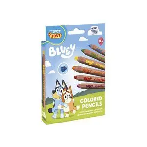 LAPIZ JOVI MY FIRST 4 EN 1 BLUEY 6 COLORES SURTIDO