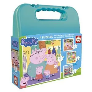 PUZZLE MALETA PROGRESIVOS PEPPA PIG 6-9-12-16