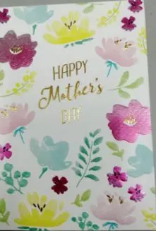 DRAEGER TARJETA CON SOBRE HAPPY MOLTHERS DAY DIA DE LA MADRE