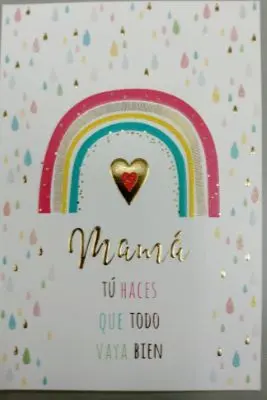 DRAEGER TARJETA CON SOBRE ARCO IRIS DIA DE LA MADRE