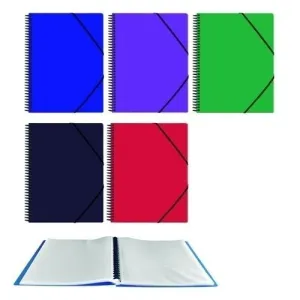 CARPETA FUNDAS (TARIFARIO) SENFORT UNICOLOR PP A4 CON GOMA 50 F. SURTIDO DE 4