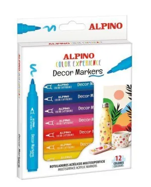 ROTULADOR ALPINO COLOREXPERIENCE DECOR 12 COLORES