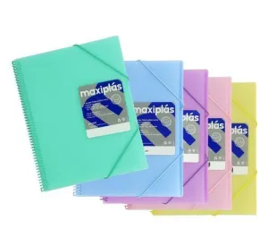 CARPETA FUNDAS (TARIFARIO) GRAFOPLAS ESPIRAL PP RIGIDO MAXIPLAS A4 40 F. LAVANDA SOFT