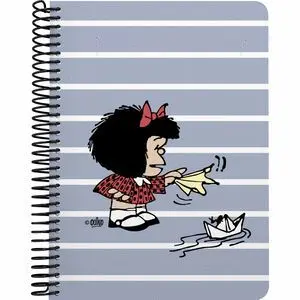 CUADERNO PP A5 80H 90G CUADRO 4MM MAFALDA BOAT 26