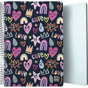 CUADERNO PP FOLIO 80H 90G CUADRO 4MM B B CUTE 26