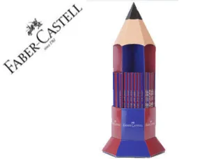 FABER-CASTELL JANUS 2160 EXPOSITOR DE 120 LAPICES FINOS BICOLOR HEXAGONALES - ECOLOGICO - RESISTENTE A LA ROTURA - COLOR ROJO/AZUL