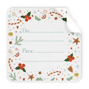 ETIQUETAS CUADRADAS NAVIDAD 250U