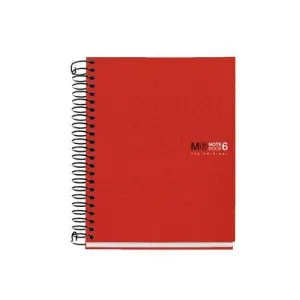 BLOC MIQUELRIUS THE ORIGINAL NOTEBOOK 6 MICRO.TAPA PP A6 150H 70G CUADRIC.5X5 ROJO