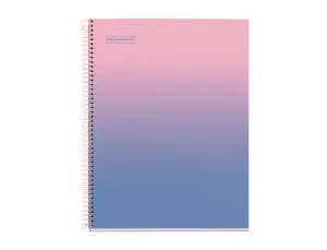 CUADERNO ESPIRAL MIQUELRIUS DIN A4 80 HOJAS CUADRO 5 MM 90 GR GRADIENT ROSA/AZUL