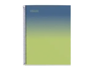CUADERNO ESPIRAL MIQUELRIUS DIN A4 80 HOJAS CUADRO 5 MM 90 GR GRADIENT AZUL/LIMON