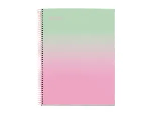 CUADERNO ESPIRAL MIQUELRIUS DIN A4 80 HOJAS CUADRO 5 MM 90 GR GRADIENT ROSA VERDE MENTA