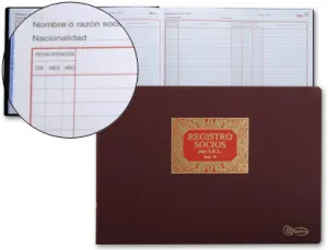 MIQUELRIUS LIBRO REGISTRO SOCIOS SRL FºAPAI.100H 5076/61076/A MAK029658