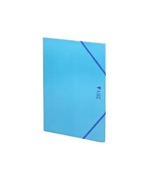 CARPETA DE GOMAS Y SOLAPAS CARCHIVO LUZ CARTON PLASTIFICADO BRILLO Fº AZUL
