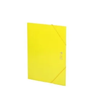 CARPETA DE GOMAS Y SOLAPAS CARCHIVO LUZ CARTON PLASTIFICADO BRILLO Fº AMARILLO