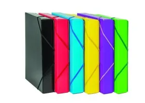 CARPETA DE PROYECTOS CARCHIVO  LUZ CARTON FORRADO A4 GOMAS  3 CM SURTIDO